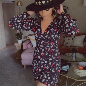 Planet blue wrap dress